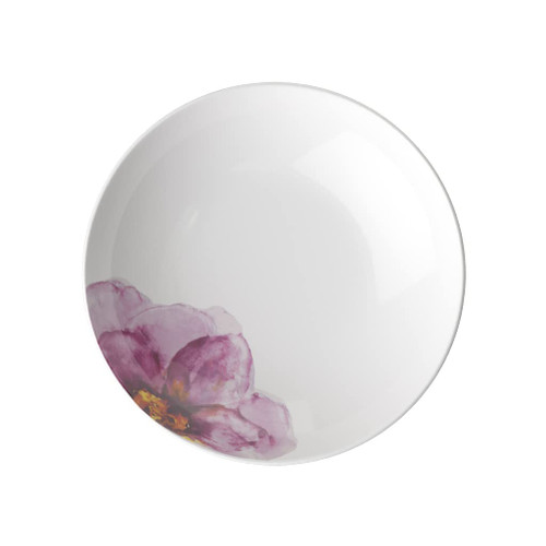 Villeroy & Boch - Rose Garden Soup Bowl/Pasta Plate, 24cm, Premium Porcelain, White/Pink