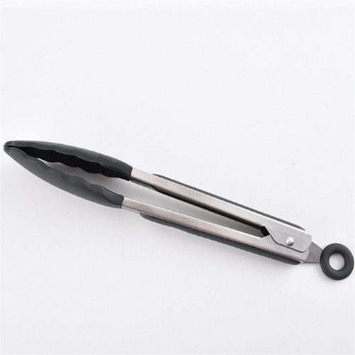 Cooking Tongs Food Grade Silicone Food Tong Kitchen Tongs Utensil Cooking Tong Clip Clamp Accessories Barbecue Salad Serving BBQ Tools Steak Clamps (Color : D)