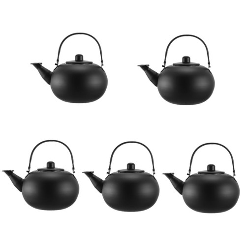 MAGICLULU 5pcs Pot Gas Stove Tea Kettle Boiling Kettle Stovetop Camping Water Jug Retro Stove Kettle Gas Kettle Coffee Concentrate Boil Water Kettle Whistle Stainless Steel Boiled