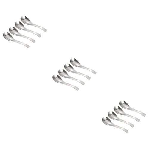 24 Pcs Dining Spoons Stainless Silver Dinner Spoon Metal Serving Spoons Asian Soup Spoon Tableware Silver Suit Rice Spoons Wonton Soup Spoons Table Spoons Dessert Spoon Thicken
