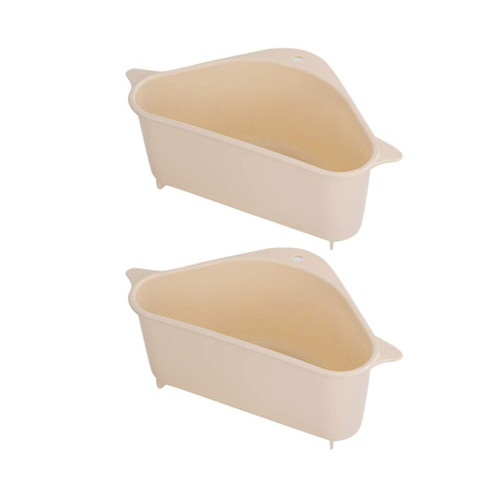 Kitchen Drainer Multifunction Sink Corner Colander Strainer Basket, Triangle Hanging Sink Drain Storage Rack Support Shelf Corner for Kitchen Bathroom Drain Basket (Color : Gold)