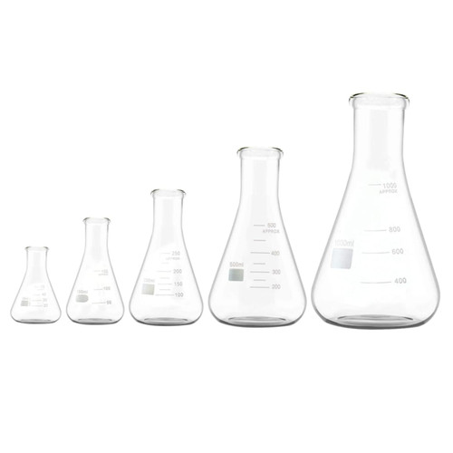 SOLUSTRE 5pcs Erlenmeyer Flask Filtering Flask Measuring Flask Lab Volumetric Flasks Experimental Flask Scientific Flask Narrow Mouth Flask Glass Flask Narrow-Mouth Flask Beaker Thicken
