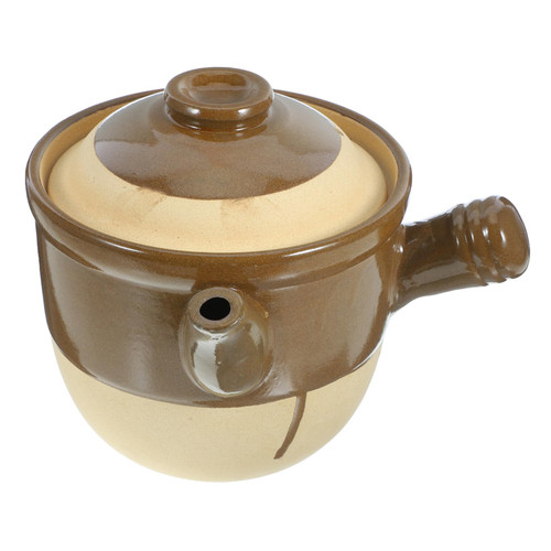 1pc Medicine Pot Griddle Pan Ceramic Stew Pot Covered Casserole Skillet Pharmacies Chinese Medicine Skillet Kitchen Gadget Home Supply Soup Pot Ceramic Pot Earthenware Clay