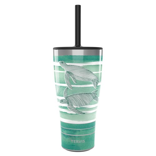 Tervis Guy Harvey Freeswim Turtle Insulated Tumbler, 30oz - with Straw Lid, Stainless Steel