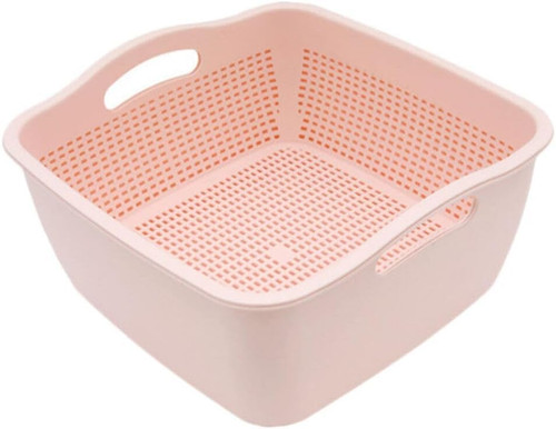 CROKZ Double-Layer Draining Basket Plastic Kitchen Food Strainer Bowl Vegetable Washing Basket Multifunction Kitchen Colander Drain Basin for Spaghetti Pasta Fruit/1201 CROKZ Double-Layer Draining Basket Plastic Kitchen Food Strainer Bowl Vegetable Washing Basket Multifunction Kitchen Colander Drain Basin for Spaghetti Pasta Fruit/1201