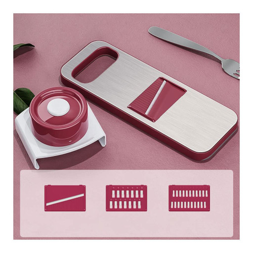 Household Potato Shredder Multifunctional Kitchen Vegetable Cutter Stainless Steel Radish Rubbing Garlic Slicer (Color : C)