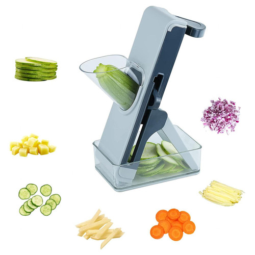 Slicer Mandolin, for Potatoes,Vegetable,Meat,Onions Mandalin Vegtable Slicer, Vegetable Slicer Cutter with Container, Thickness Adjuster Multi Blades