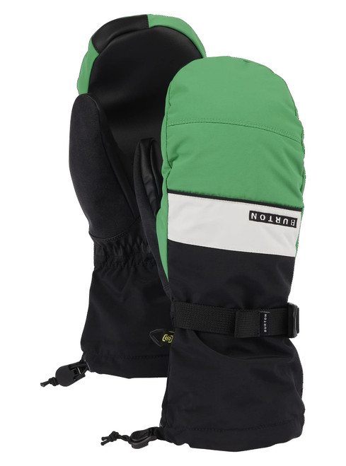 Burton Men's Standard Profile Mittens, True Black/Clover Green/Stout White, X-Small
