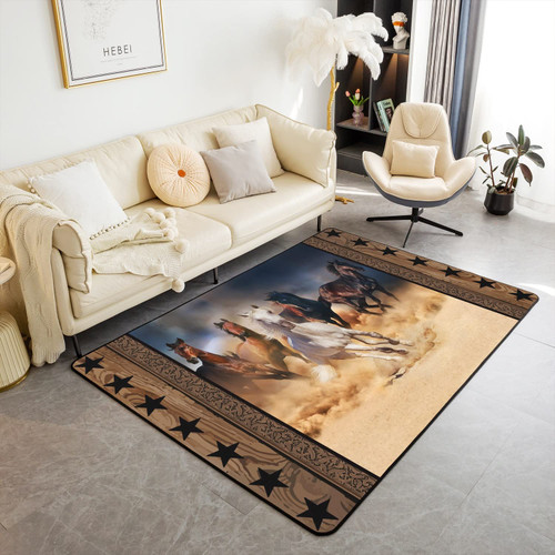 Running Horse Area Rug 3'x5',Rustic Animal Decor Non Shedding Rug for Kids Teen Adults,Vintage Oil Painting Wood Grain Stars Decorative Carpet for Playroom Bedroom Dining Room Running Horse Area Rug 3'x5',Rustic Animal Decor Non Shedding Rug for Kids Teen Adults,Vintage Oil Painting Wood Grain Stars Decorative Carpet for Playroom Bedroom Dining Room