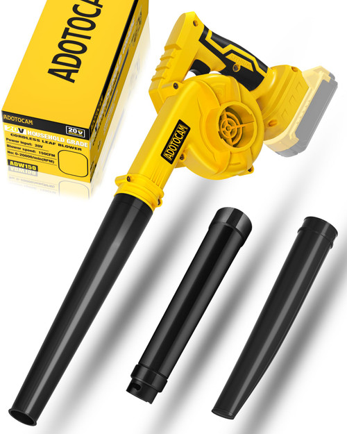 Cordless Leaf Blower for Dewalt 20V Max Battery, 130 MPH Electric Leaf Blower, 2-in-1 Mini Leaf Blower & Vacuum for Yard Cleaning/Snow Blowing (Battery Not Included)