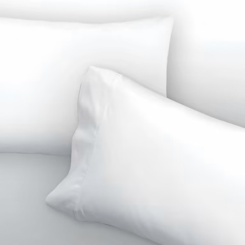 Sleep Number True Temp 2-Piece Cotton Sateen Pillowcase Set (Standard, White) - 300-Thread Count, Temperature Regulation, Smooth & Soft
