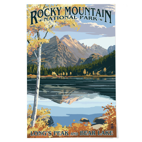 Lantern Press 24x36 Inch Giclee Art Print Wall Decor, Rocky Mountain National Park, Colorado, Longs Peak and Bear Lake Fall Lantern Press 24x36 Inch Giclee Art Print Wall Decor, Rocky Mountain National Park, Colorado, Longs Peak and Bear Lake Fall