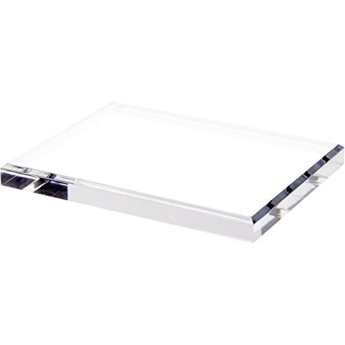 Plymor Brand Clear Acrylic Rectangular Beveled Display Base.75" H x 8" W x 6" D