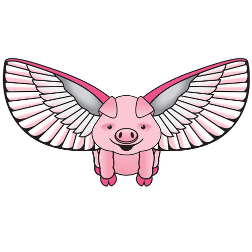 WindNSun Supersize 2-D FlyingPig Ripstop Nylon Figure Kite, 65 Inches Wide