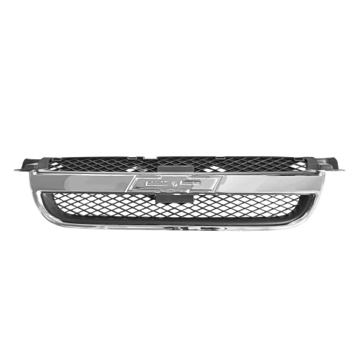 PartsFlow Front Bumper Grille Black With Chrome Grill Assembly For 2007 2008 2009 2010 2011 Chevrolet Aveo GM1200577