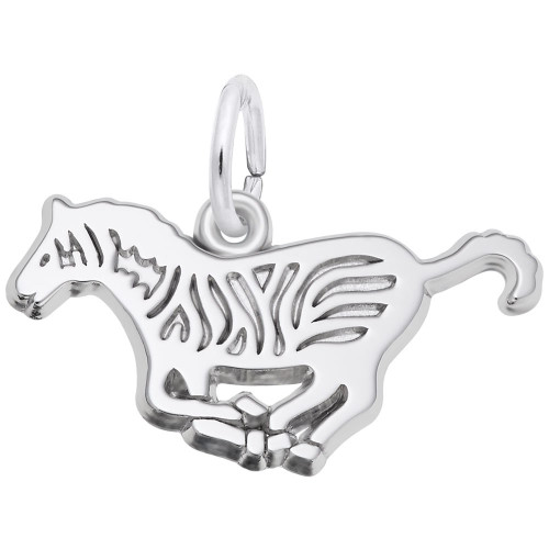 Rembrandt Charms 925 Sterling Silver Zebra Charm Pendant