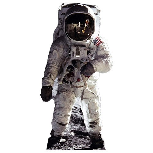 Star Cutouts, Astronaut Buzz Aldrin, Life-Size Cardboard Cutout Standup - 71 x 35 inches