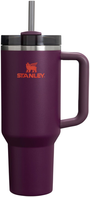 Stanley Quencher H2.0 FlowState Stainless Steel Vacuum Insulated Tumbler with Lid and Straw for Water, Iced Tea or Coffee, Smoothie and More, Plum, 40oz