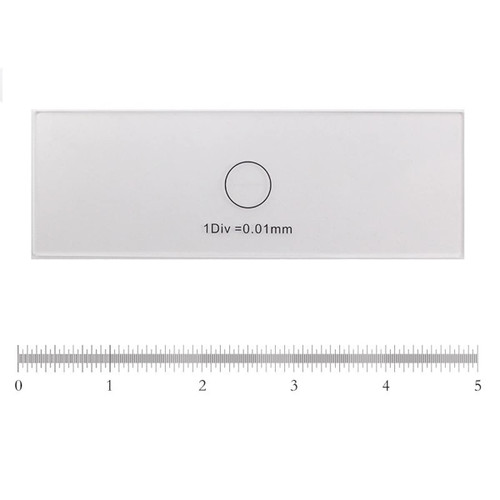TYZK Microscope Kit Microscope Calibration Stage Micrometer for Stereo Biological Microscope Cross Dot Scale Microscope Lens Adapters (Color : MS-1-1B)