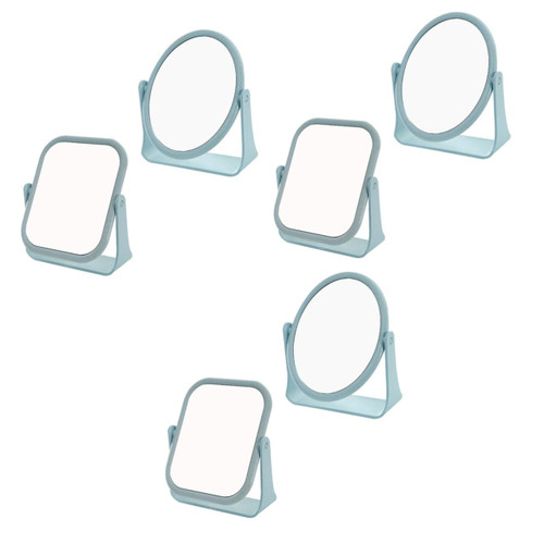 FRCOLOR 6 Pcs Dresser Mirror Mirrors Vanity Mirror with Lights Double-Side Desk Vanity Mirror Makeup Mirror Desk Mirror Decor Cosmetic Mirror Stylish Mirror Decorate Rotatable