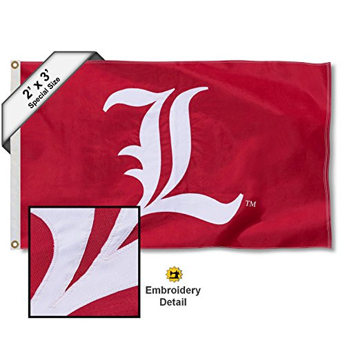 College Flags and Banners Co. Louisville Cardinals 2x3 Foot Embroidered Nylon Flag