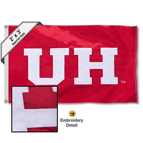 College Flags and Banners Co. Houston Cougars 2x3 Foot Embroidered Nylon Flag