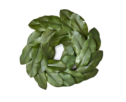 Worth Imports 20" Magnolia Leaf Wreath, Green