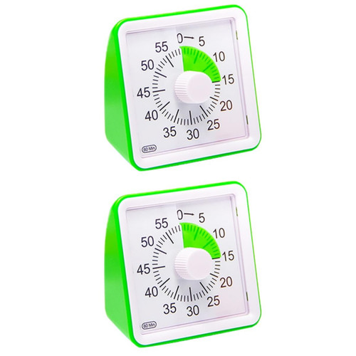 VOSAREA Kitchen Timer 2pcs Baking Time Manager Mechanical Child Mechanical Timer