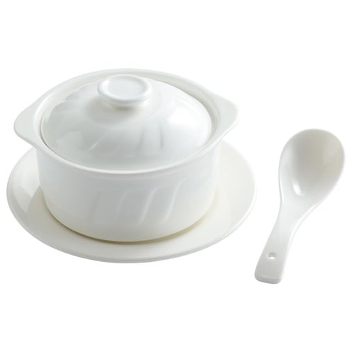 Bird's Nest Bowl Dessert Bowl Stew Pot Soup Pot with Lid Steamed Egg Bowl Double-ear Stew Pot Household Steaming Cup