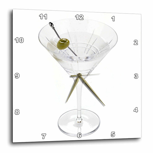 3dRose Martini Wall Clock, 10 by 10-Inch