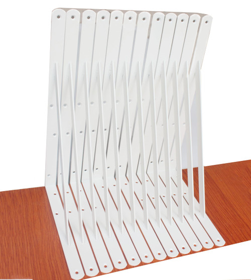 12 Pack L18" x H 12" White Heavy Duty Shelf Brackets with Screws Metal Shelf Brackets Shelf Support Angle Brackets for Shelves L Brackets Heavy Duty Floating Shelf Brackets