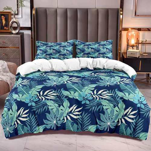 Abosbeet Palm Leaf Duvet Cover Set King Tropical Comforter Cover Monstera Leaves Print Botanical Pattern Leaf Bed Cover Banana Leaf Bedding Set with 2 Pillowcases for Kids Soft Set Abosbeet Palm Leaf Duvet Cover Set King Tropical Comforter Cover Monstera Leaves Print Botanical Pattern Leaf Bed Cover Banana Leaf Bedding Set with 2 Pillowcases for Kids Soft Set
