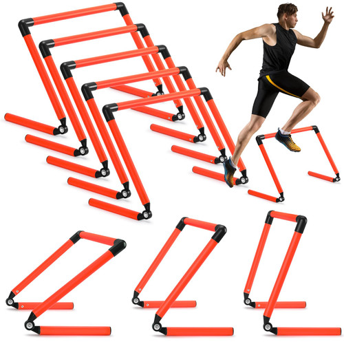 Hollowfly 8 Pcs Adjustable Speed Training Hurdles 6" 9" 12" Speed Hurdles Agility Hurdles Jumping Speed Training Fitness Equipment Plyometric Hurdles for Athletes Soccer Basketball Track and Field