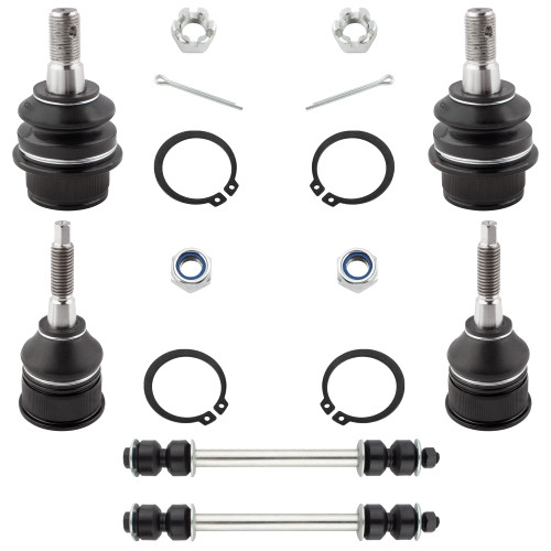 BOXI 6pcs Front Upper and Lower Ball Joints Sway Bar Links for Ford Explorer 2002 2003 2004 2005 (Excluding Sport Trac) / Mercury Mountaineer 2002 2003 2004 2005 | K80008 K8695 K7275
