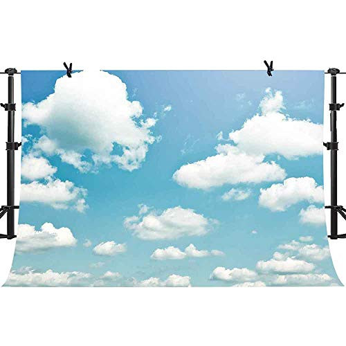 PHMOJEN 10x7ft Blue Sky White Clouds Photography Backdrop Awesome Natural Scenery Background Vinyl YouTube Theme Party Backdrop Banner Photo Shooting Props XCPH501 PHMOJEN 10x7ft Blue Sky White Clouds Photography Backdrop Awesome Natural Scenery Background Vinyl YouTube Theme Party Backdrop Banner Photo Shooting Props XCPH501