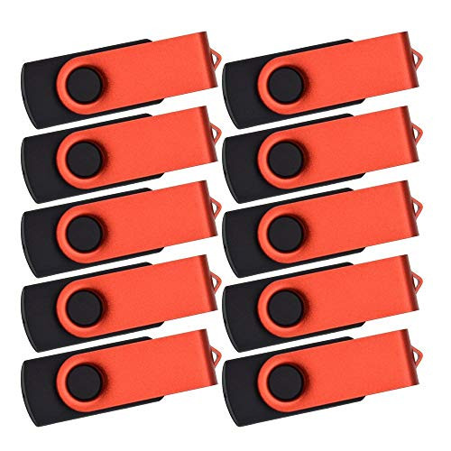 20 Pack Thumb Drives 128MB Flash Drive Bulk Small Capacity Pendrives Red USB 2.0 Zip Drive Kepmem Metal Data Storage Memory Stick Swivel Zip Drive