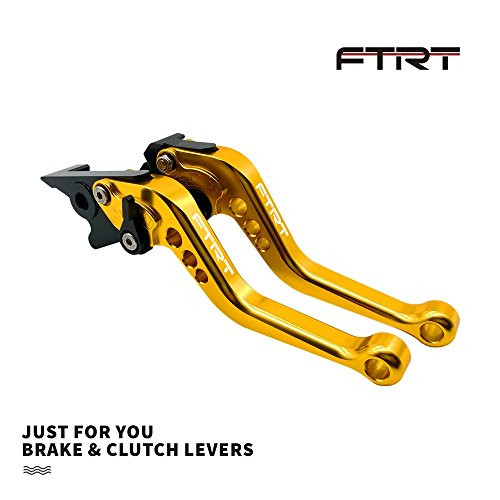 FTRT Short Brake Clutch Levers for Yamaha YZF R1 2004-2008, YZF R6 2005-2016 Gold