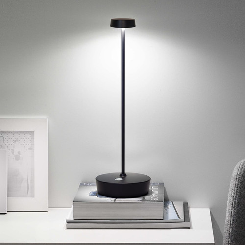 Barryca Rechargeable Table Lamp, Cordless Battery Operated Lamp, LED Portable Outdoor Table Light, IP54 Waterproof, Touch Dimmable, USB-C, for Home/Restaurant/Outside Dining/Dinner/Patio (Black)