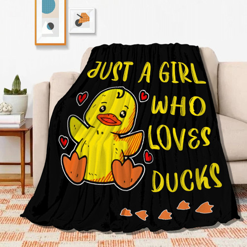 Just Girl Loves Ducks Blanket Soft Blankets and Throws Flannel Cozy Lightweight Quilt Gift Perfect for Bed Sofa Couch-80 x60 Large for Adult Just Girl Loves Ducks Blanket Soft Blankets and Throws Flannel Cozy Lightweight Quilt Gift Perfect for Bed Sofa Couch-80 x60 Large for Adult