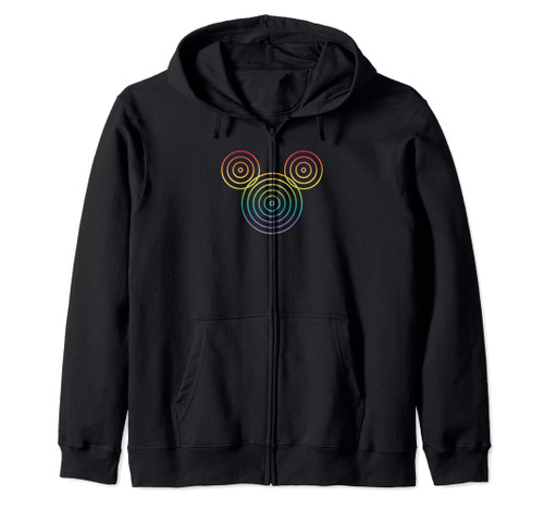 Disney Mickey & Friends Mickey Rainbow Pride Circles Logo Zip Hoodie