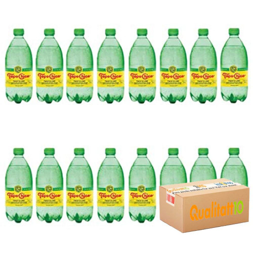 Topo Chico 16 Pack of Twist of Lime Mineral Water Plastic Bottles 20 fl oz Imported from Mexico by QUALITATT 10