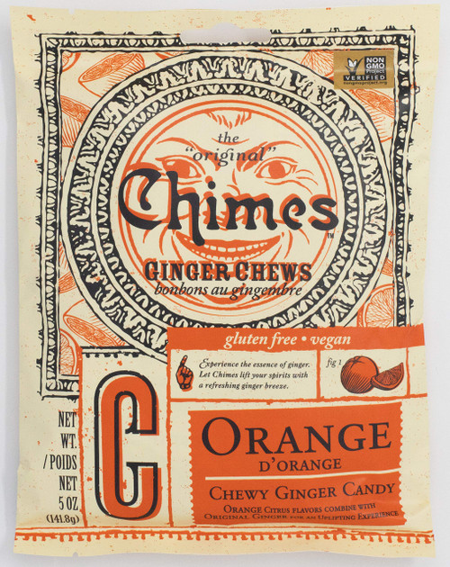 Chimes Orange Ginger Chews, 5-Ounce Bags (Pack of 10)