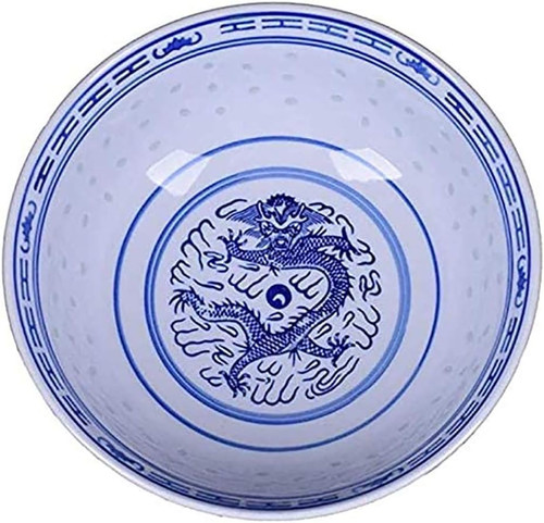 VENBER Nostalgic Retro Ramen Bowl Chinese Blue and White Porcelain Rice Pattern Cereal Bowls Rice Bowls China Soup Bowl Fruit Bowl Soup Bowls,4.5inch VENBER Nostalgic Retro Ramen Bowl Chinese Blue and White Porcelain Rice Pattern Cereal Bowls Rice Bowls China Soup Bowl Fruit Bowl Soup Bowls,4.5inch