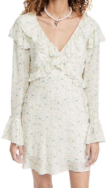 Free People Women's Sweetest Thing Mini Dress, Ivory Combo, Off White, Print, 2