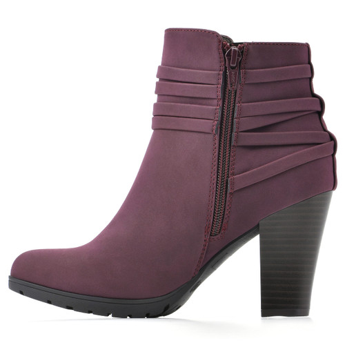 WHITE MOUNTAIN Shoes Women's Spade Boot, Cordovan/Sueded/Smooth, 9.5 M
