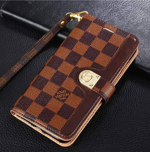 iPhone 8 Plus Case, iPhone 7 Plus Case, iPhone 6S Plus Case, iPhone 6 Plus Case, Classic Chess Board PU Leather Wallet Case with Card Slots Magnet Clasp for iPhone 8 Plus/7 Plus/6S Plus/6 Plus