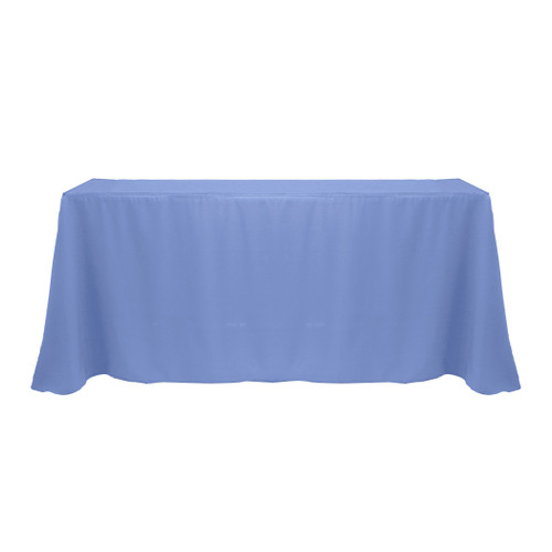 ULTIMATE TEXTILE 90 x 132-Inch Rectangular Polyester Linen Tablecloth Periwinkle Blue