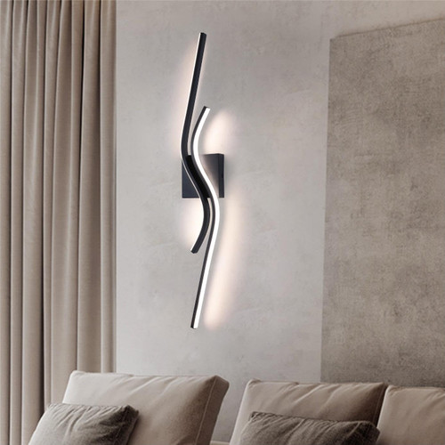 HLILCEH Black Modern Wall Sconces 31Inch LED Wall Light Fixtures 26W Led Indoor Wall Lamp for Living Room Bedroom Hallway Sconces Wall Lighting