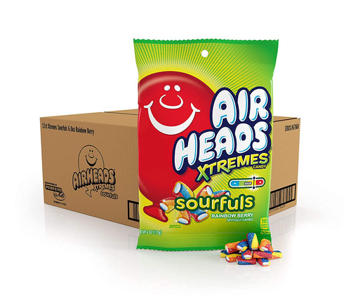 Airheads 12 Count Xtremes Sourfuls 6-oz Rainbow Berry - Sweet and Sour Candy