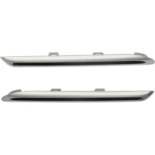 VURKZEA 2pcs Grille Trim Lower Driver Passenger Side Chrome Bumper Grill 16547523